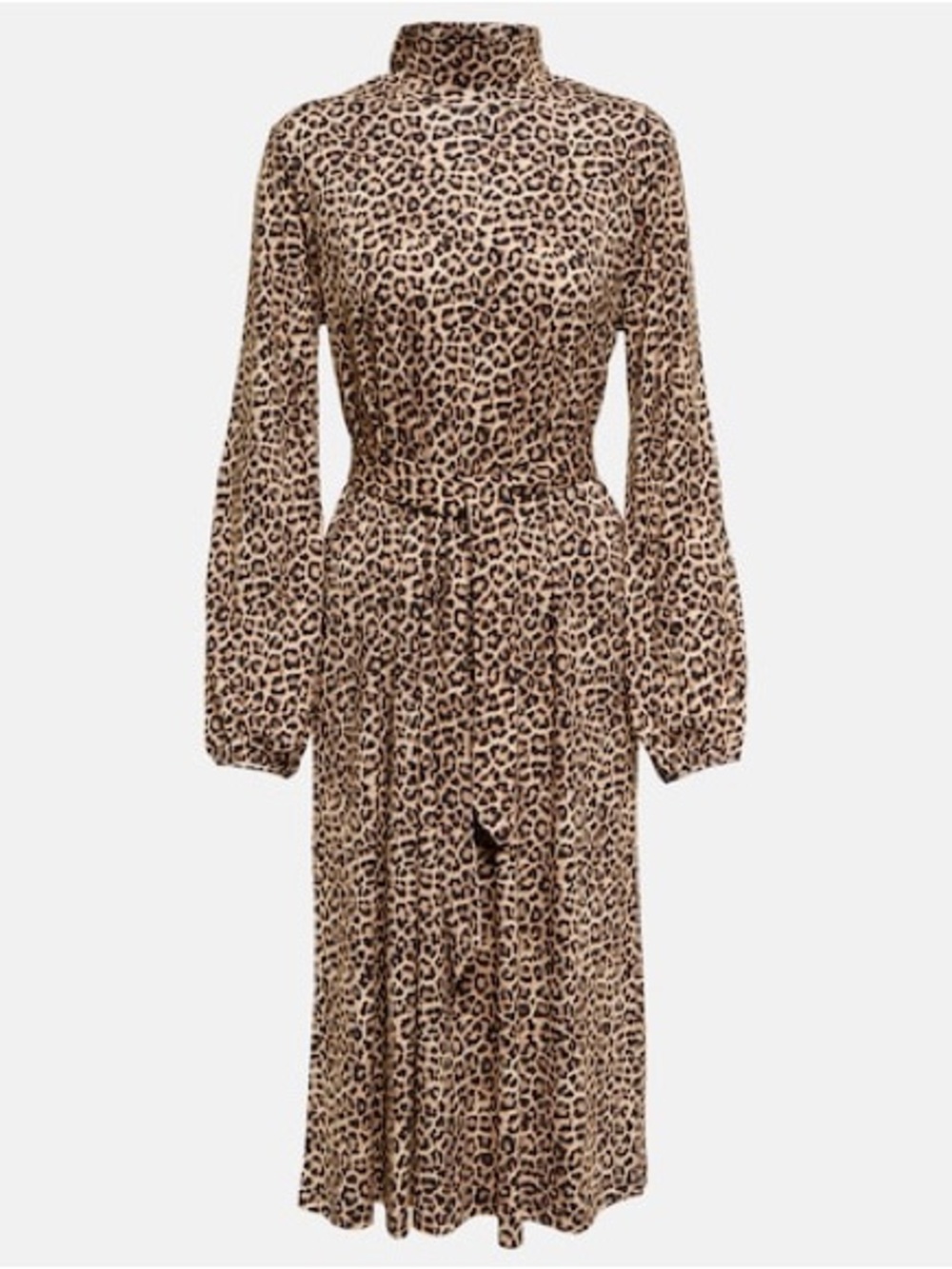 ✨A.P.C. | Dorothea Leopard Print High-Neck Midi Dress | Sz S